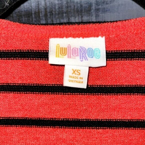 Lularoe Striped Joy Coverup Long Vest - Picture 4 of 5